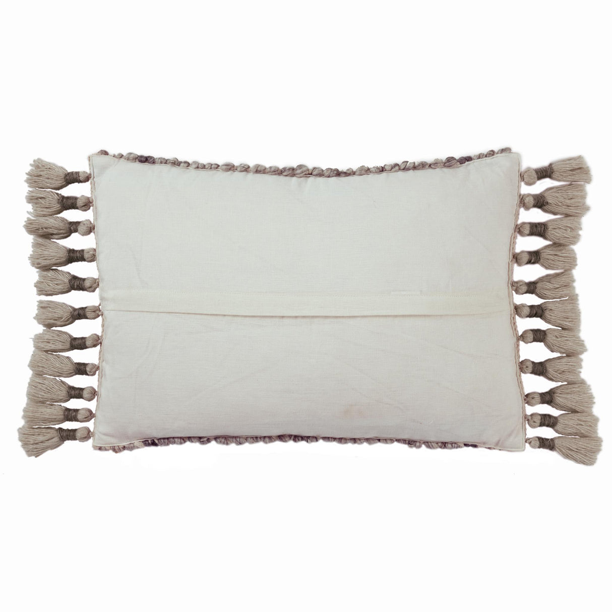 Jaipur Living Perlah Celie Solid Light Gray / Ivory 16" x 24" Pillow
