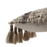 Jaipur Living Perlah Celie Solid Light Gray / Ivory 16" x 24" Pillow