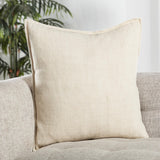 Jaipur Living Burbank Blanche Solid Cream 20" x 20" Pillow