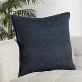 Jaipur Living Burbank Blanche Solid Dark Blue 22" x 22" Pillow