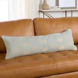 Jaipur Living Puebla Lisha Medallion Light Blue / Silver 13" x 40" Pillow