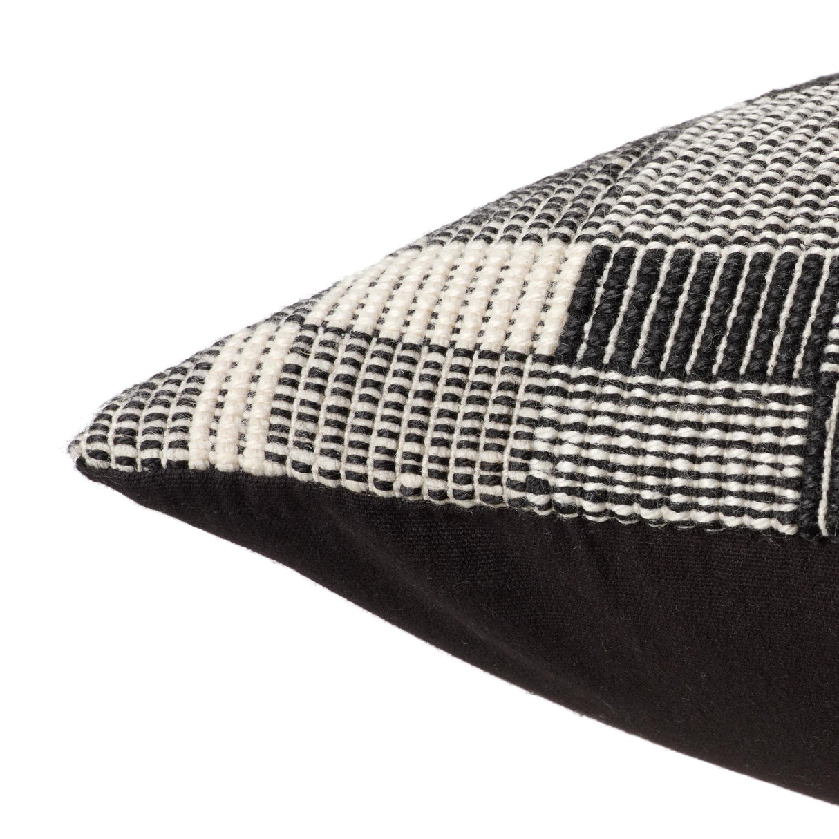 Jaipur Living Renata Wren Stripes Black / Cream 24" x 24" Pillow