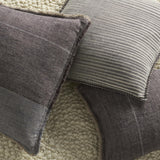Jaipur Living Tanzy Morrigan Stripes Gray / Slate 24" x 24" Pillow