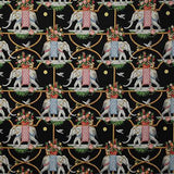 Pindler ELEPHANT PARADE NOIR Fabric