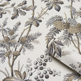 Schumacher Brantwood Vine Graphite Wallpaper
