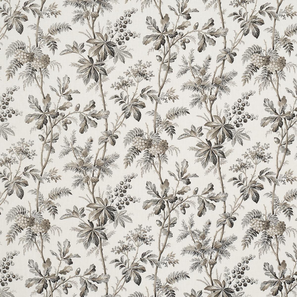 Schumacher Brantwood Vine Graphite Fabric