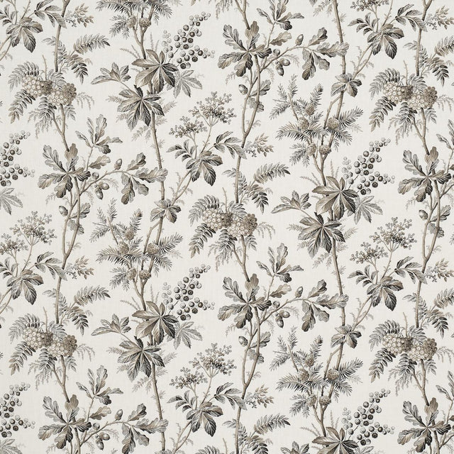 Schumacher Brantwood Vine Graphite Fabric