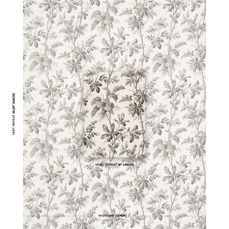 Schumacher Brantwood Vine Graphite Fabric