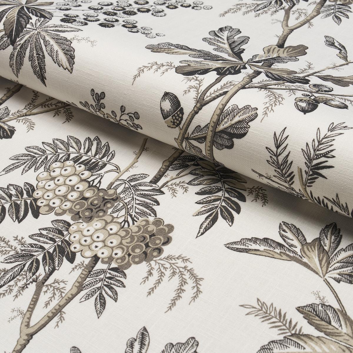 Schumacher Brantwood Vine Graphite Fabric