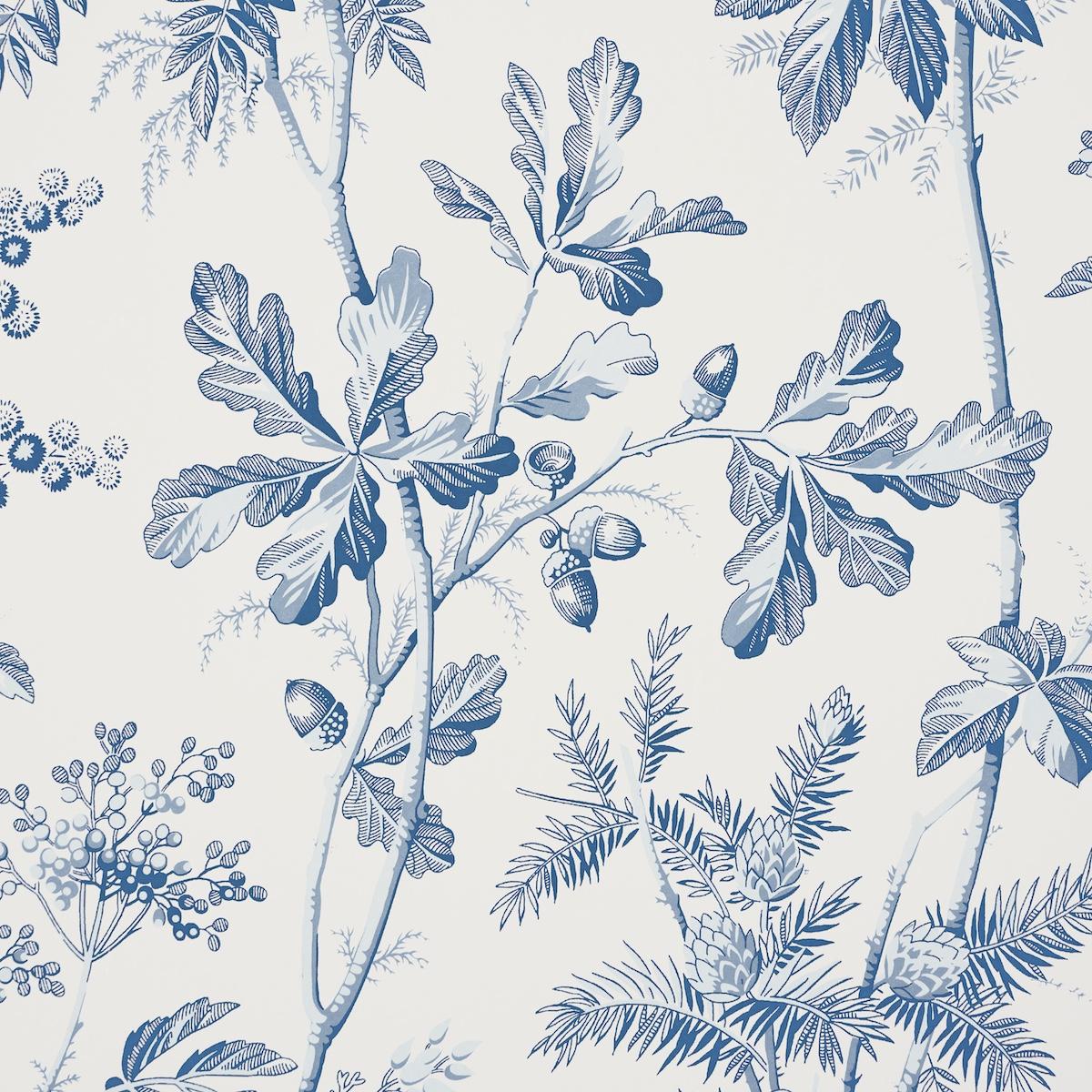Schumacher Brantwood Vine Porcelain Wallpaper