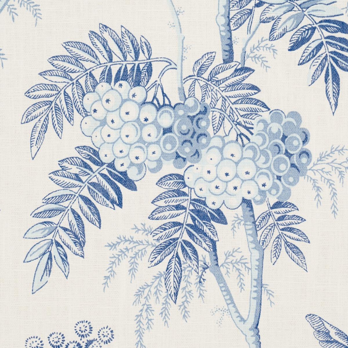 Schumacher Brantwood Vine Porcelain Fabric