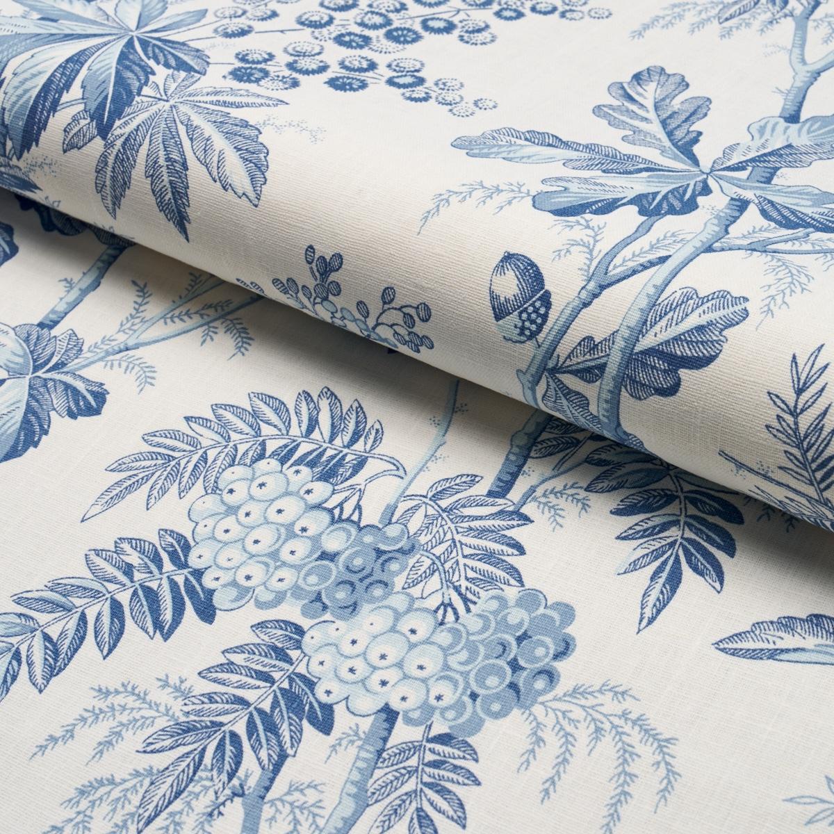 Schumacher Brantwood Vine Porcelain Fabric