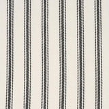 Schumacher Griffin Ticking Stripe Black & White Fabric
