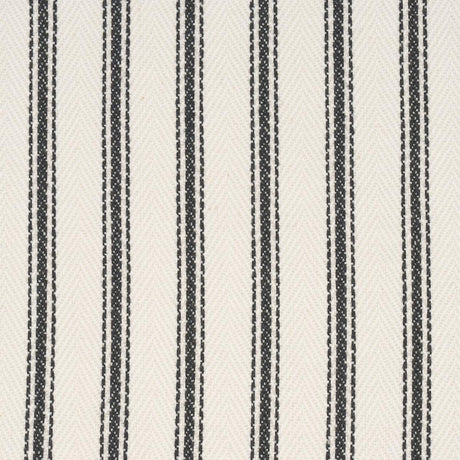 Schumacher Griffin Ticking Stripe Black & White Fabric
