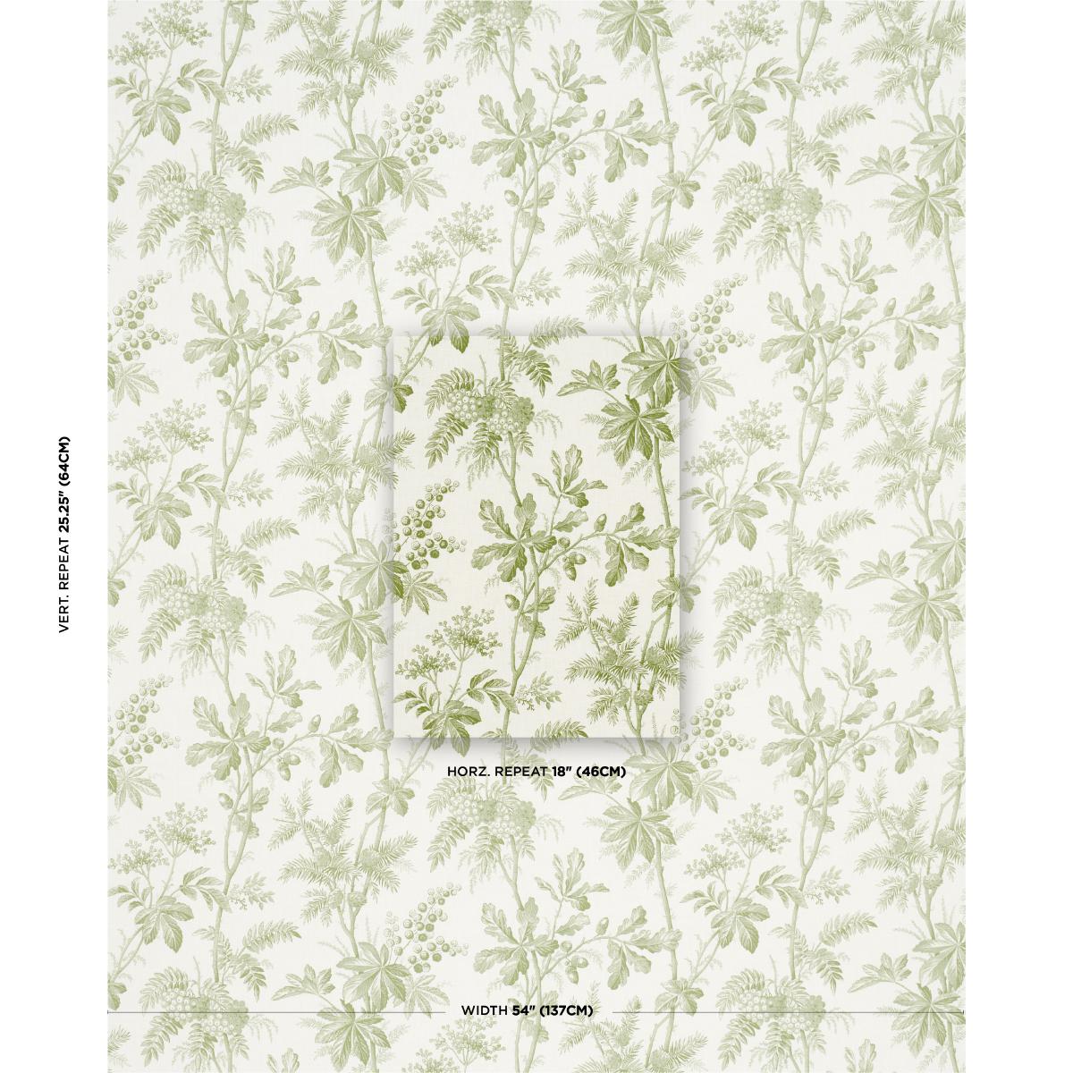 Schumacher Brantwood Vine Leaf Fabric