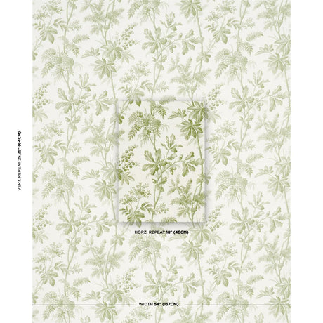 Schumacher Brantwood Vine Leaf Fabric
