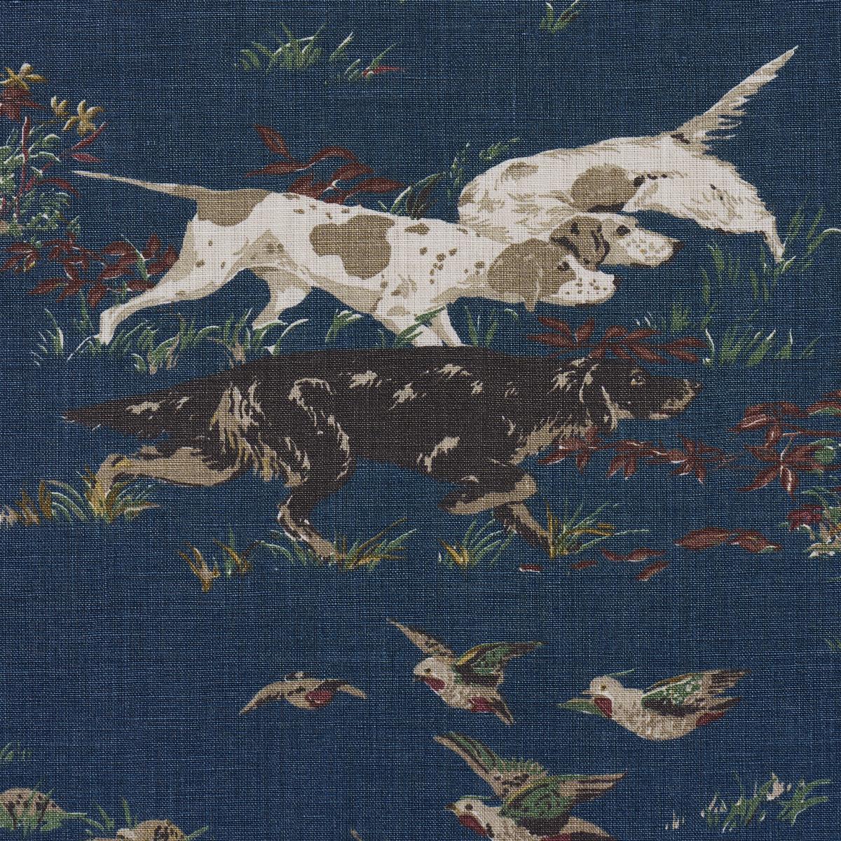 Schumacher Pointers Indigo Fabric