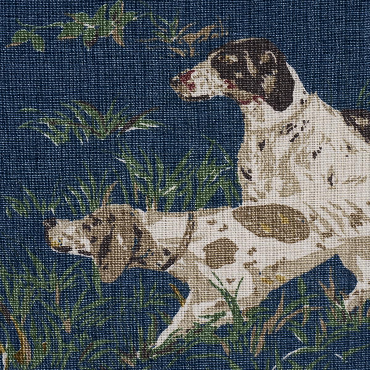 Schumacher Pointers Indigo Fabric
