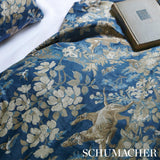 Schumacher Hound Meadow Indigo Fabric