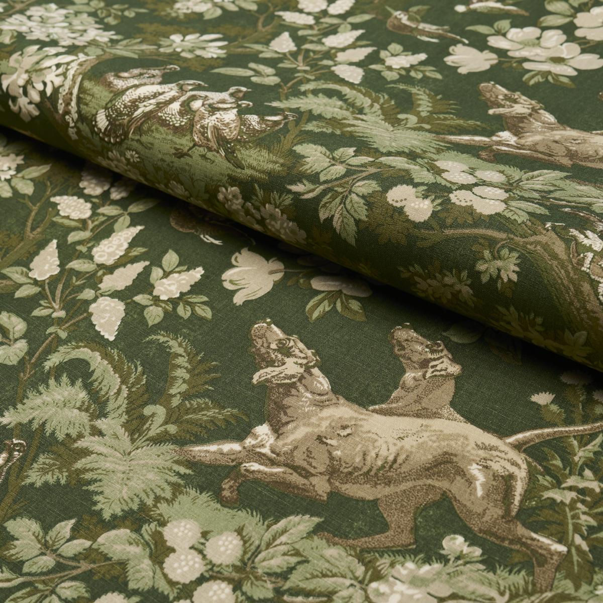 Schumacher Hound Meadow Forest Fabric