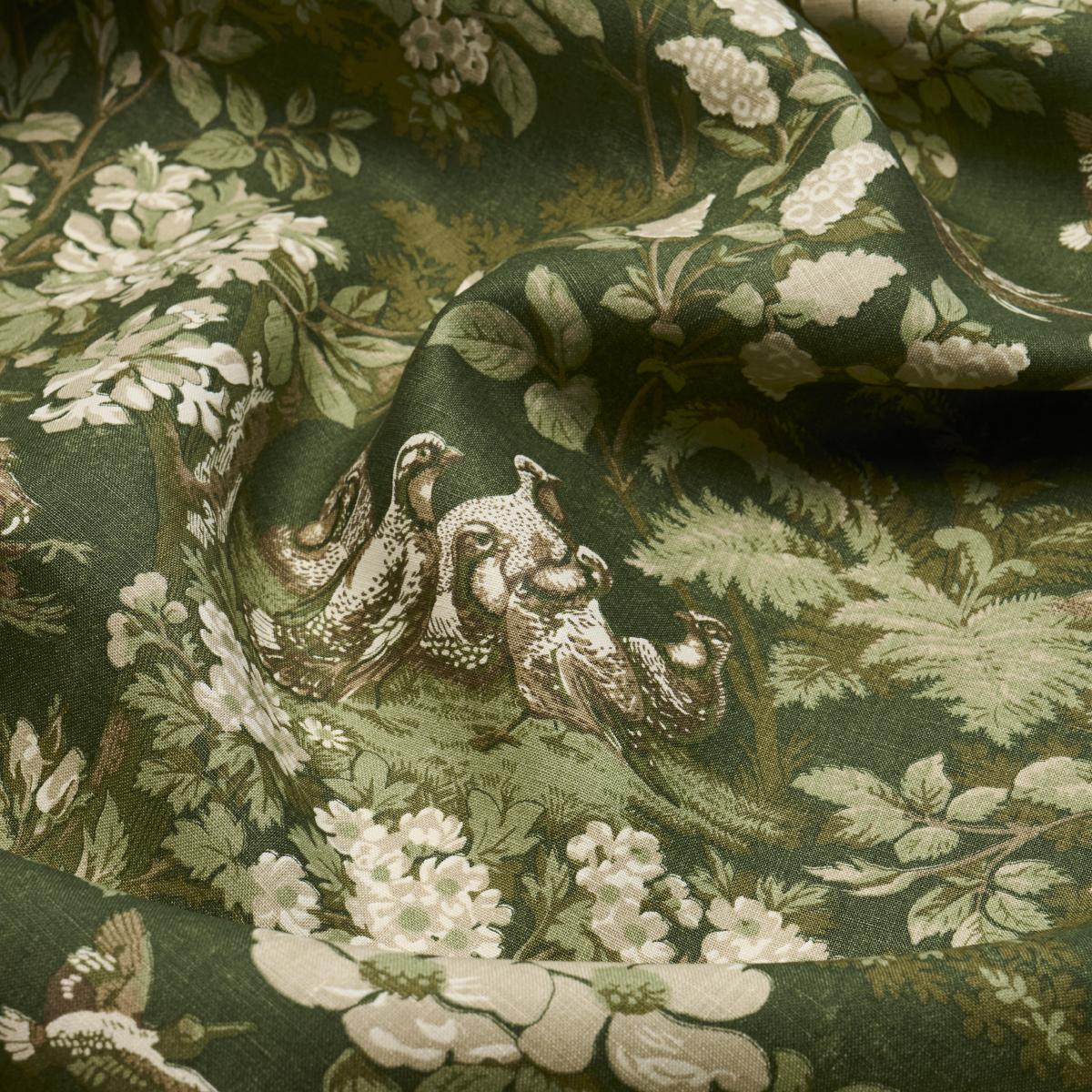 Schumacher Hound Meadow Forest Fabric