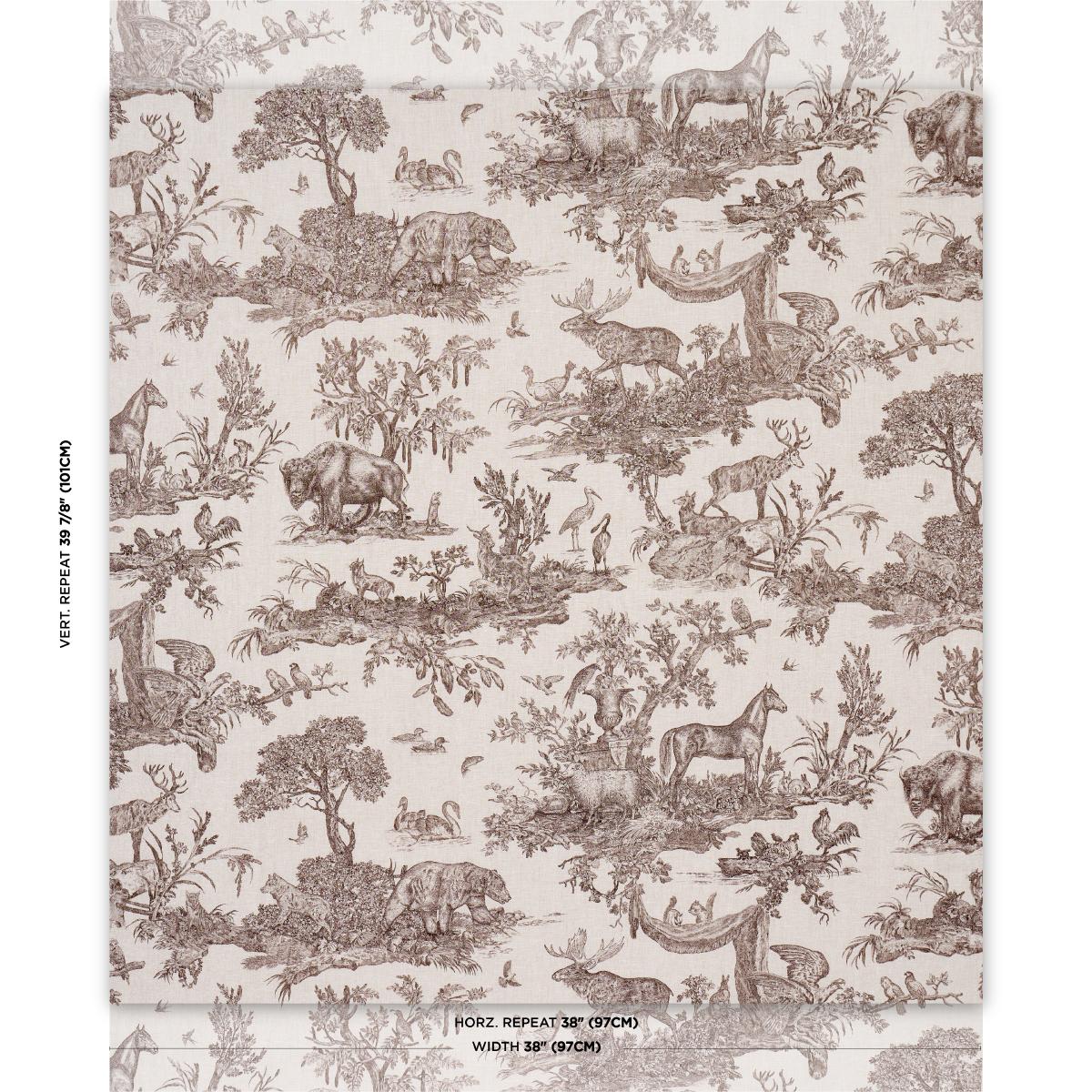 Schumacher Western Toile Sepia Fabric