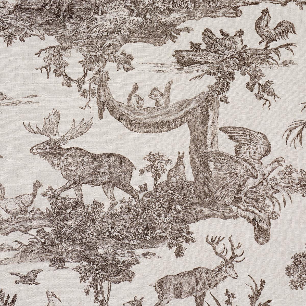 Schumacher Western Toile Sepia Fabric