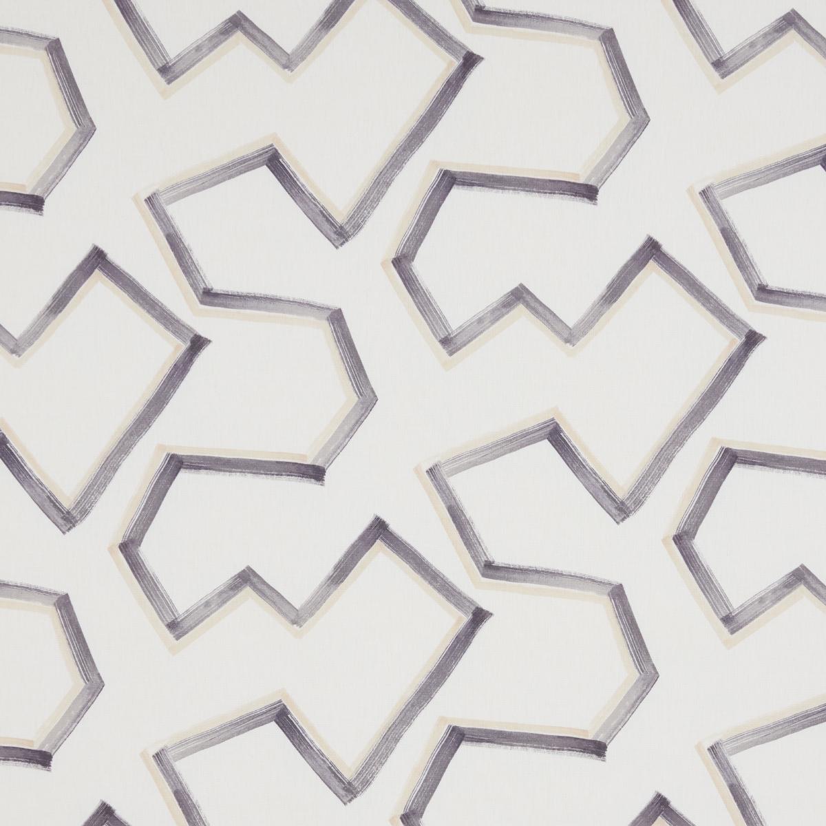 Schumacher Enzo Print Graphite Fabric