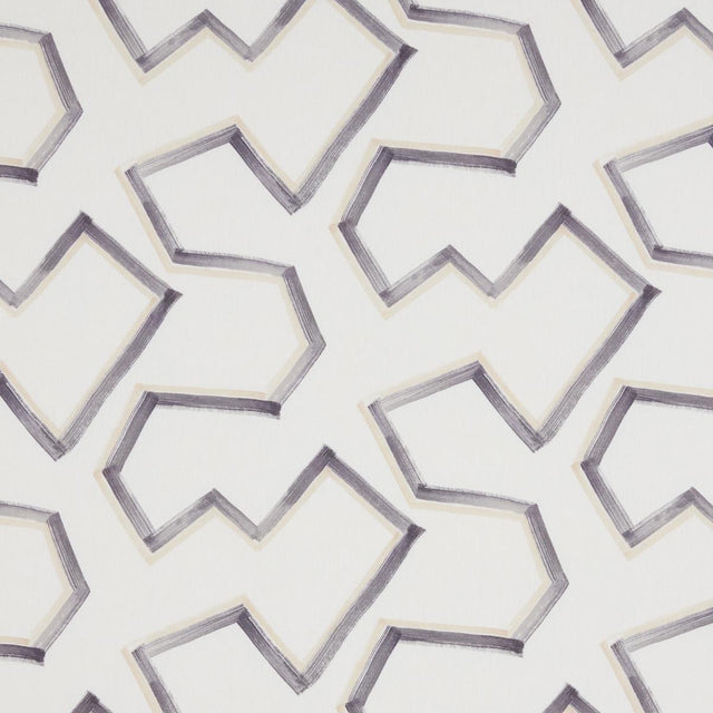 Schumacher Enzo Print Graphite Fabric
