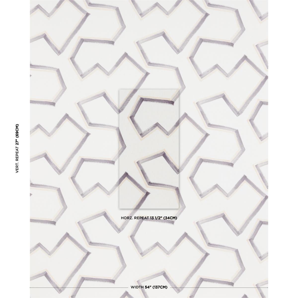 Schumacher Enzo Print Graphite Fabric