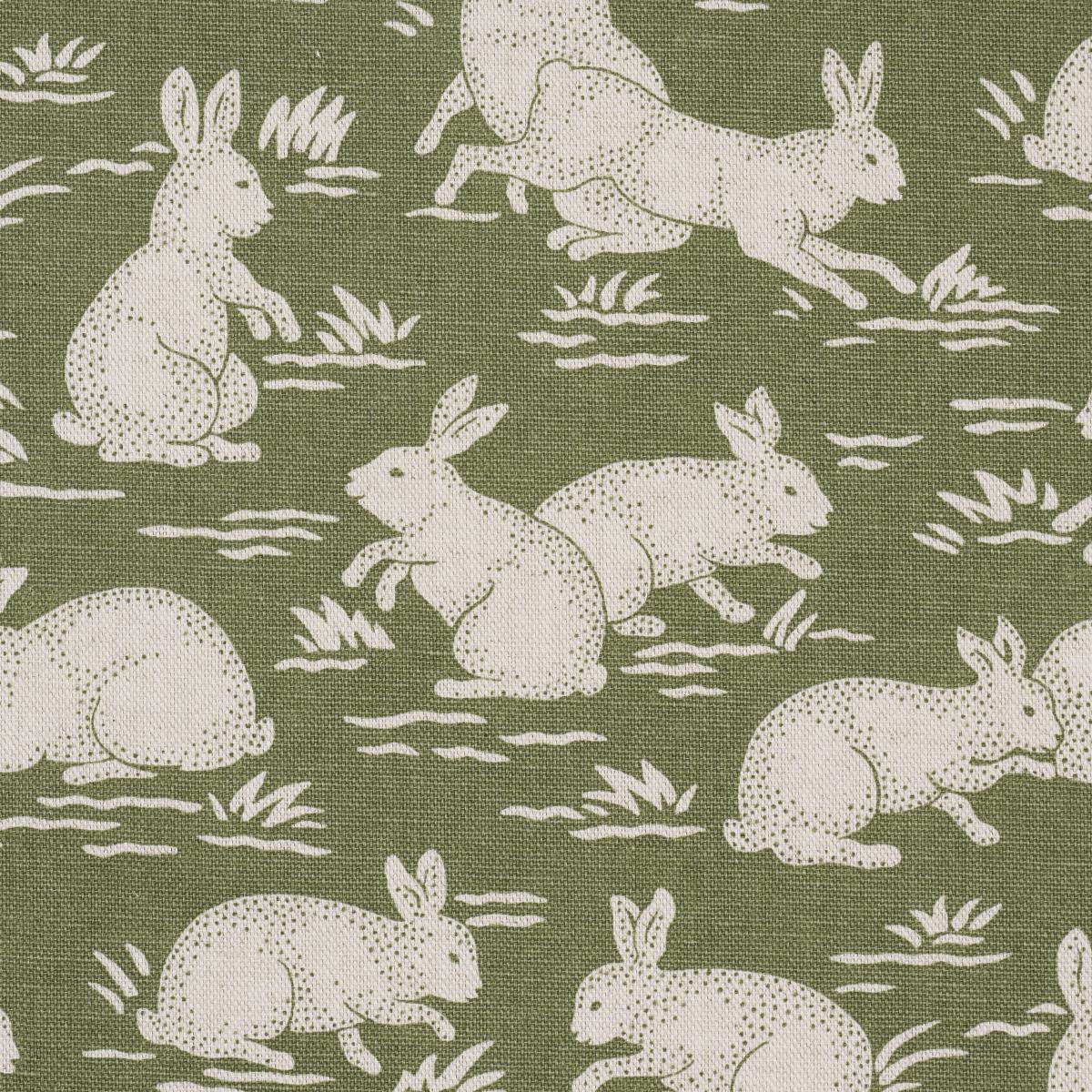 Schumacher Cottontails Moss Fabric