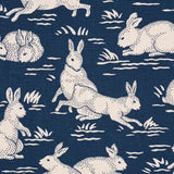 Schumacher Cottontails Indigo Fabric