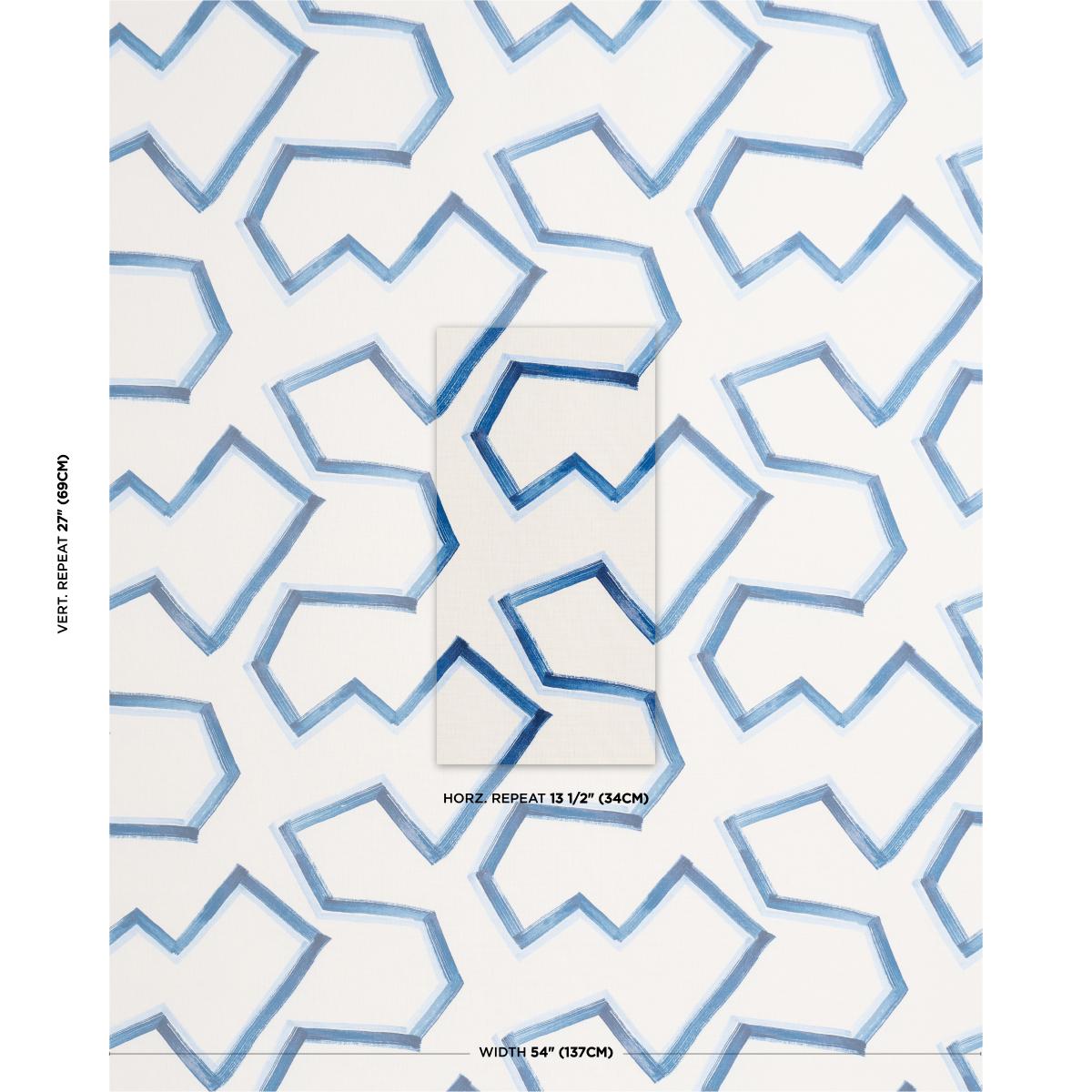Schumacher Enzo Print Coastal Fabric