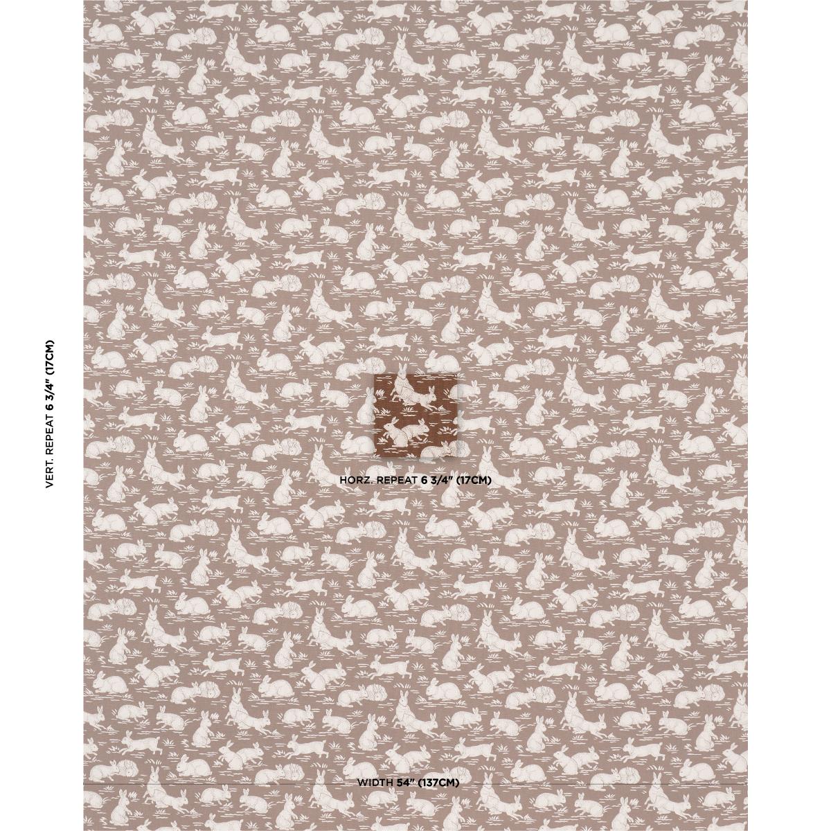Schumacher Cottontails Chestnut Fabric