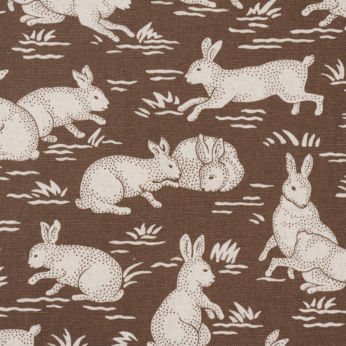 Schumacher Cottontails Chestnut Fabric