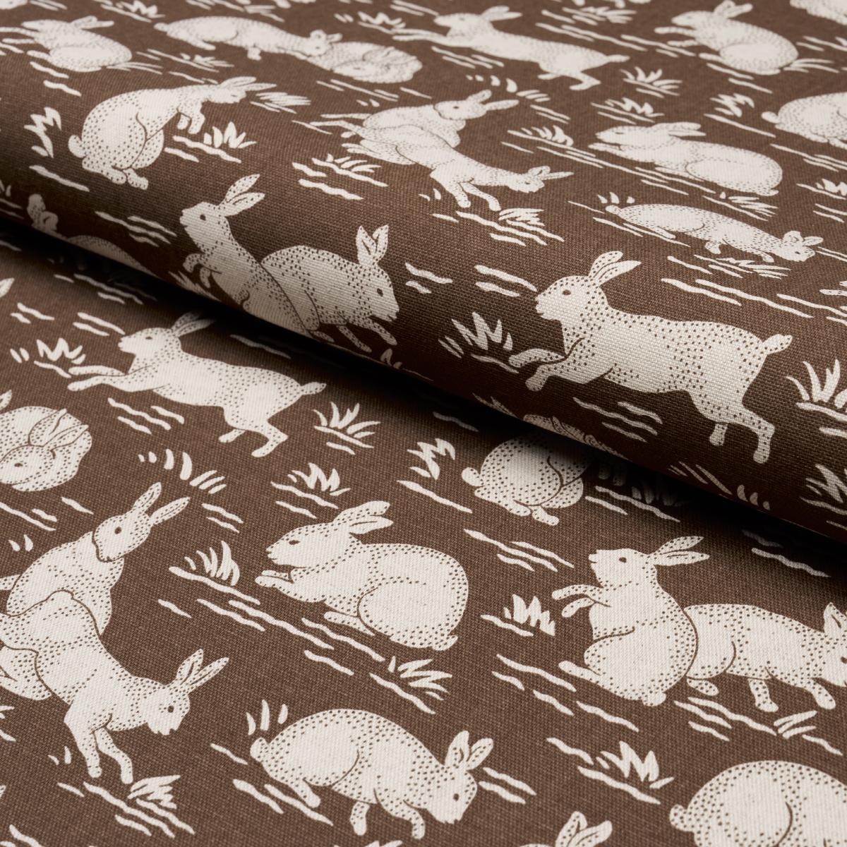 Schumacher Cottontails Chestnut Fabric
