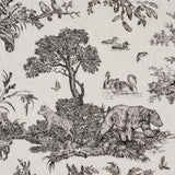 Schumacher Western Toile Carbon Fabric