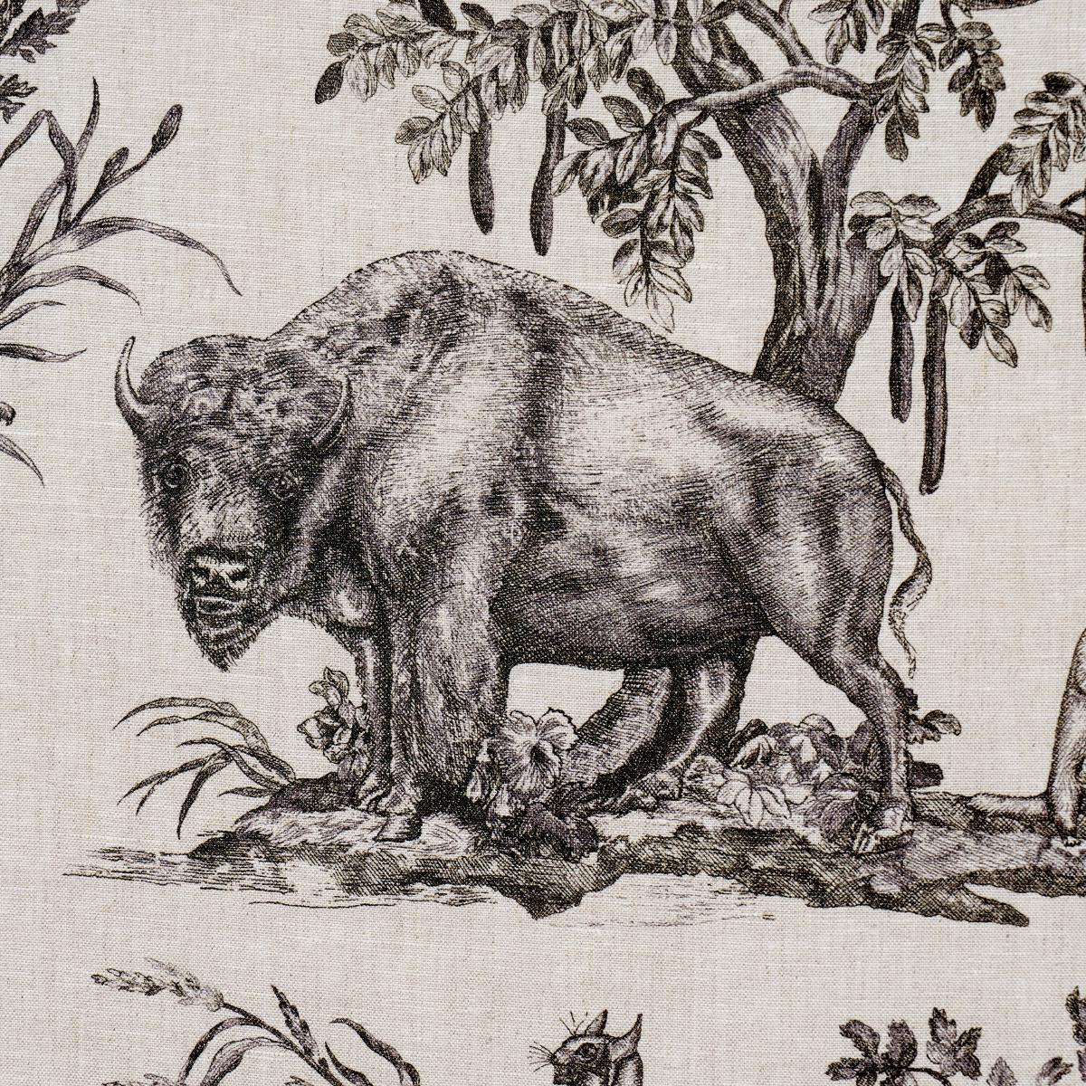 Schumacher Western Toile Carbon Fabric