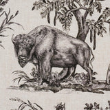 Schumacher Western Toile Carbon Fabric