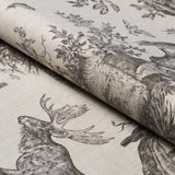 Schumacher Western Toile Carbon Fabric
