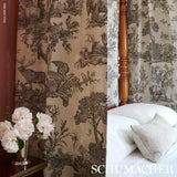 Schumacher Western Toile Carbon Fabric