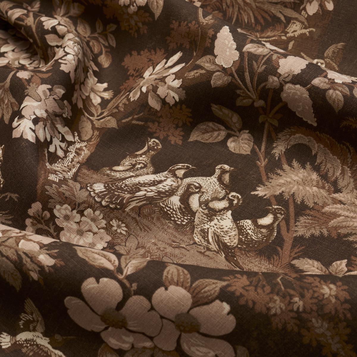 Schumacher Hound Meadow Sepia Fabric