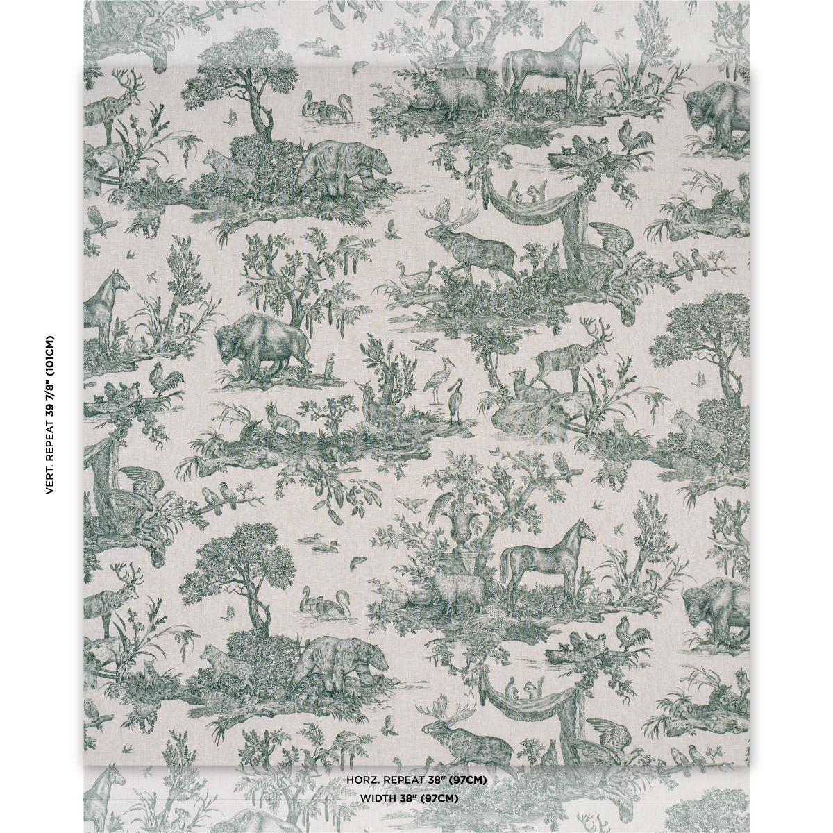 Schumacher Western Toile Forest Fabric