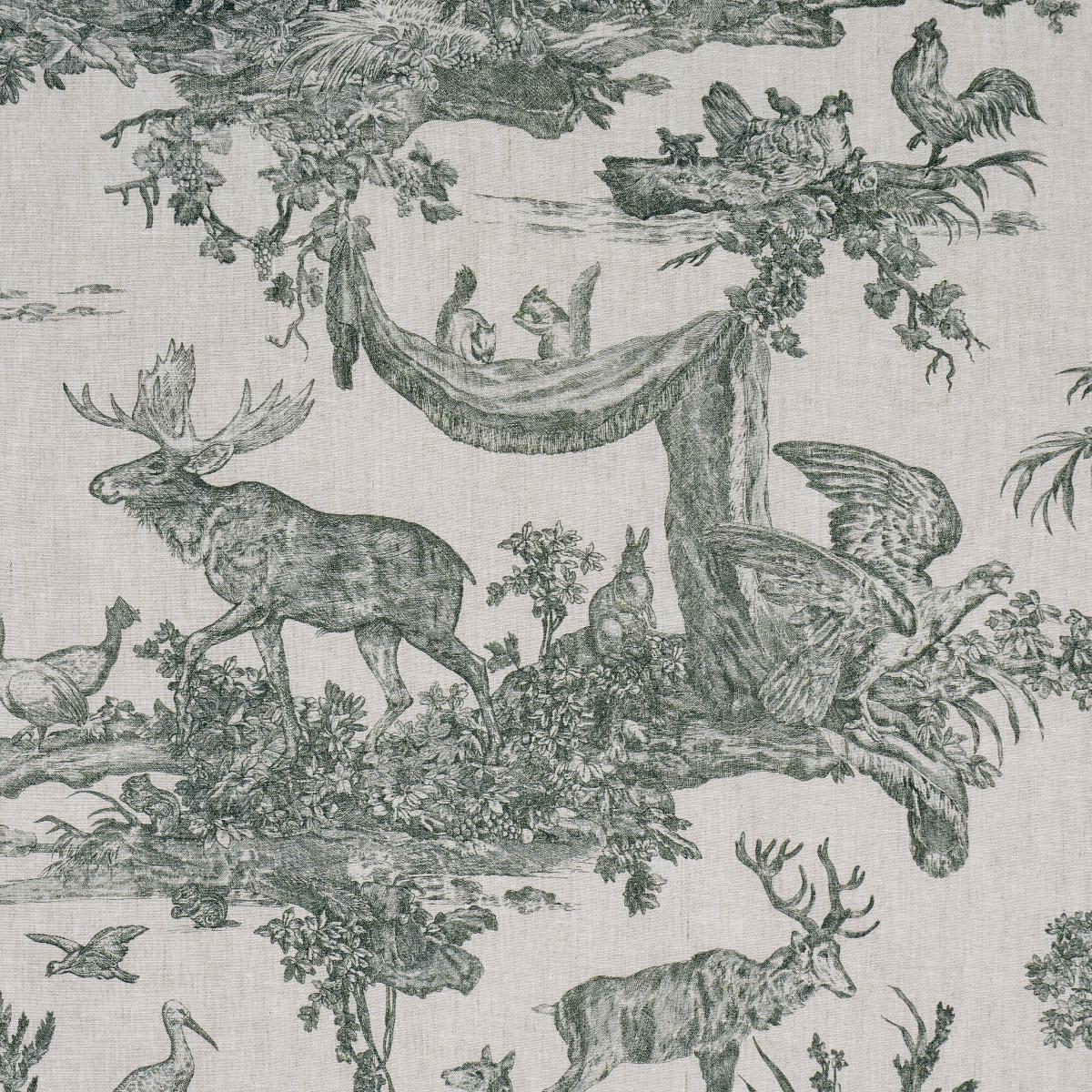 Schumacher Western Toile Forest Fabric