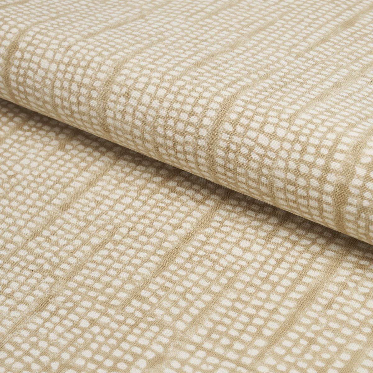 Schumacher Noland Block Print Sand Fabric