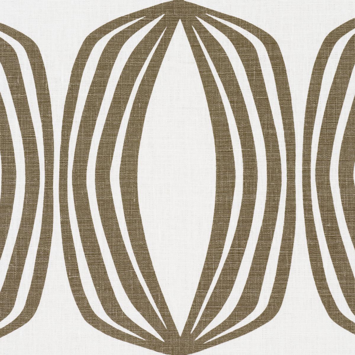 Schumacher Fontana Hand Print Peat Fabric