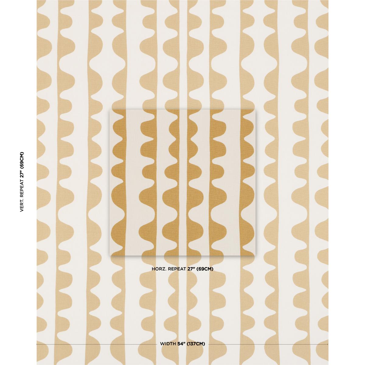 Schumacher Drift Hand Print Ginger Fabric