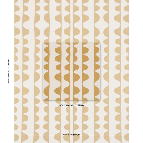 Schumacher Drift Hand Print Ginger Fabric