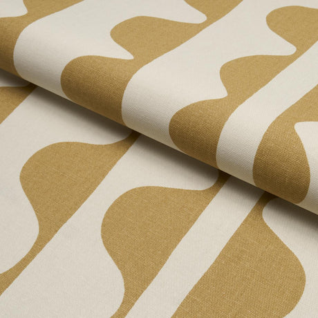 Schumacher Drift Hand Print Ginger Fabric
