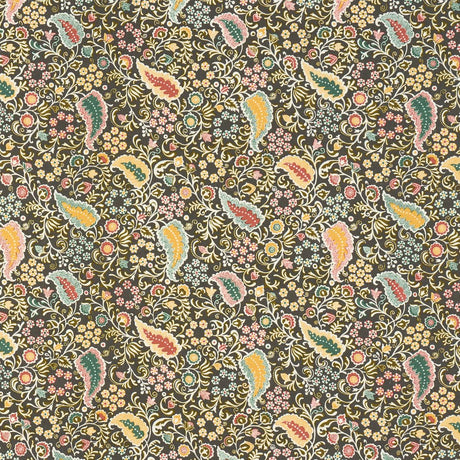 Schumacher Peggy Paisley Graphite Fabric